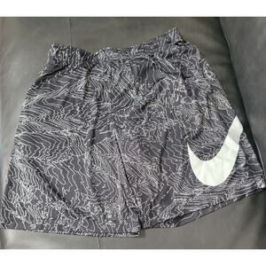 Nike Dri-Fit Graphic Print Performance Training Fly Shorts Size XL Drawstring